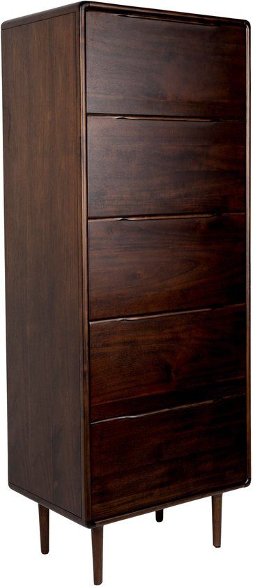 Dutchbone Elroy Ladekast Hoog 155 cm Walnootkleur Bruin