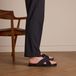 Manfield Pantoufles bleu foncé en suède pour hommes Taille 45