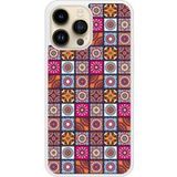 Apple iPhone 14 Patchwork mandala verstevigd hoesje met sublimatie bedrukking
