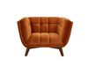 Orange Curcuma Fauteuil en velours