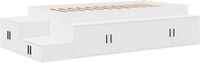 vidaXL Opbergbedframe Wit Bewerkt Hout 75 cm