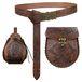 Solidchoice – Ensemble de 3 pièces de sacoches de ceinture médiévales gravées