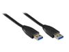Alcasa USB-kabel USB 3.2 Gen 1 (3.1 Gen 1) 0,5 m USB A Zwart