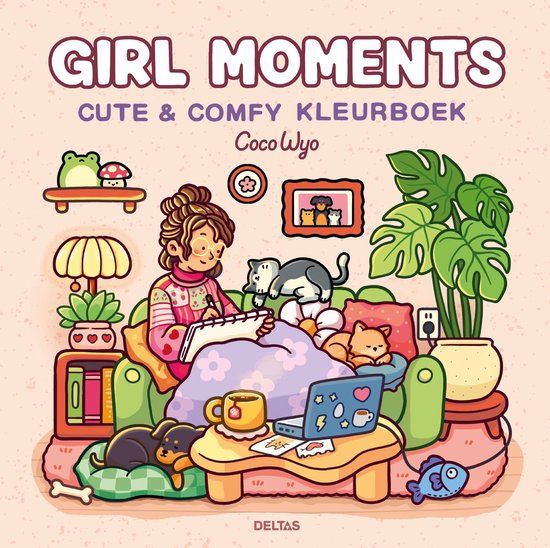 Merkloos / Sans marque Deltas - Kleurboek - Cozy Colorino Girl Moments