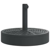VidaXL Parasolvoet Zwart 25 kg Rond