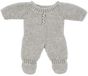 Miniland Grijze gebreide pyjama voor poppen van 21 cm