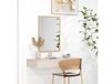 HOMCOM Miroir mural rectangulaire 50 x 70 cm, cadre en bois, idéal pour la salle de bain, salon ou chambre, naturel
