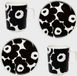Marimekko Oiva / Unikko Ensemble petit déjeuner - Noir