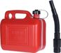 Merkloos / Sans marque Interbosch B.V. Jerrycan voor brandstof - 5 liter - rood - met schenktuit - voor diesel / benzine