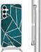 iMoshion Hoesje Samsung Galaxy S23 FE - Petrol Green Graphic - Met Koord