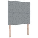 vidaXL LED Boxspringbed met Hoofdeinde Lichtgrijs 100 x 200 cm Stof