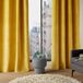 Atmosphera gordijn lilou - L260 x B140 cm - okergeel - polyester - met ringen