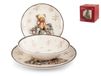 Pengo 1551700 Majestic 18-delig servies voor 6 personen, steengoed, meerkleurig