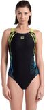 Arena Gleam V Back Badpak Dames - Zwart | Maat: 44