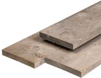Merkloos Steigerplank Midden-Europees zilvergrijs vuren 2,9x19,0x400 cm Tuindeco