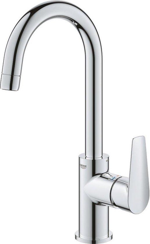 GROHE BauEdge wastafelkraan L-size chroom | Push open | 23911001