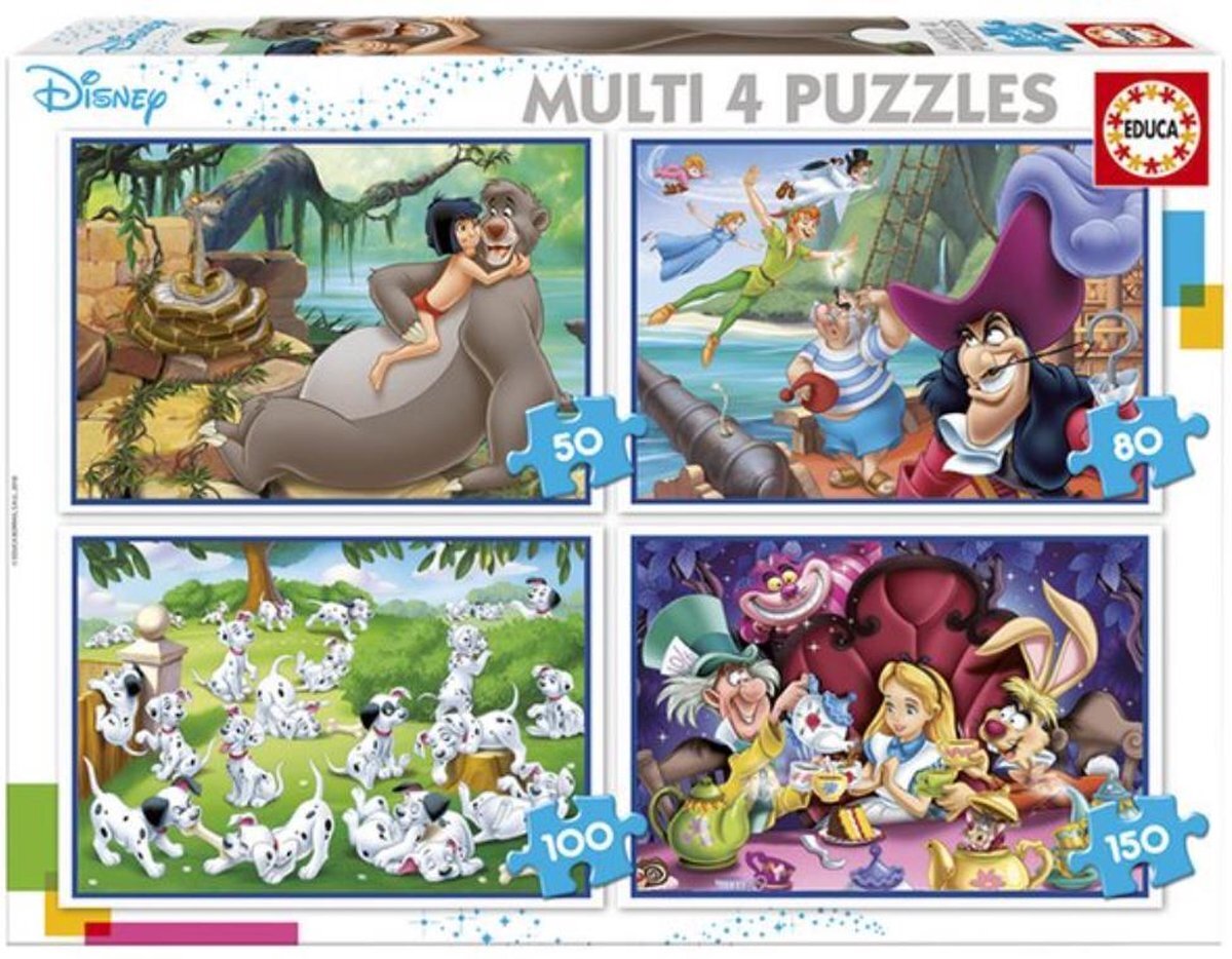 Educa - Disney 4-in-1 multi-puzzel
