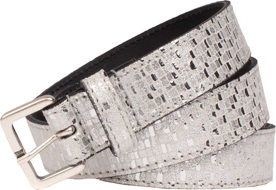 Legend Dames - Leren riem - Zilver - 90cm