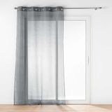 Douceur d'Intérieur Lissea Gordijn met oogjes, polyester, Grijs 140 x 240 cm