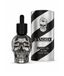 Bandido Baardolie voor de dagelijkse baardverzorging van 3-dagen-baard of volle baard, baardolie als cadeau voor mannen, 40 ml, met pipetdispenser, doodskopdesign, barber-shop baardserum (zilver)