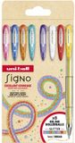 Uni-ball Signo Glitter Gelroller - 8 kleuren - Medium punt - 8 stuks