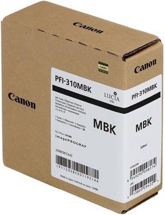 Canon PFI-310MBK Matte Black Ink Cartridge - Original