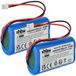 Zafferano vhbw 2x Batterie kompatibel mit Olimpia Pro, Dama Pro, Dama, Ofelia Pro, Ofelia, Olimpia Tischleuchte, Nachttischleuchte (4400 mAh, 3,7 V, Li-Ion)