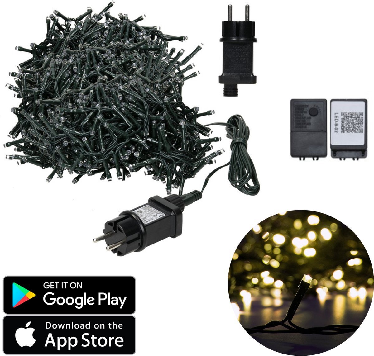 Cheqo Cheqo® Smart Kerstboomverlichting Micro Clusterverlichting