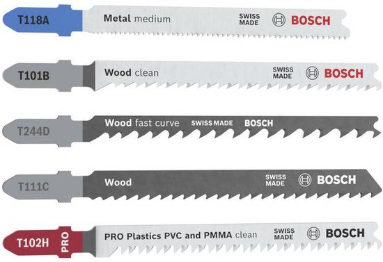 Bosch Accessoires Bosch Accessories 2607012075 Decoupeerzaagblad set Multi Material, 5-delig