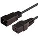PremiumCord kpsa015 verlengkabel voor koud apparaat 1,5 m, verlengkabel IEC 320, vrouwelijke stekker, IEC320C19naar C20, stroomkabel voor 230 V 16 A, zwart