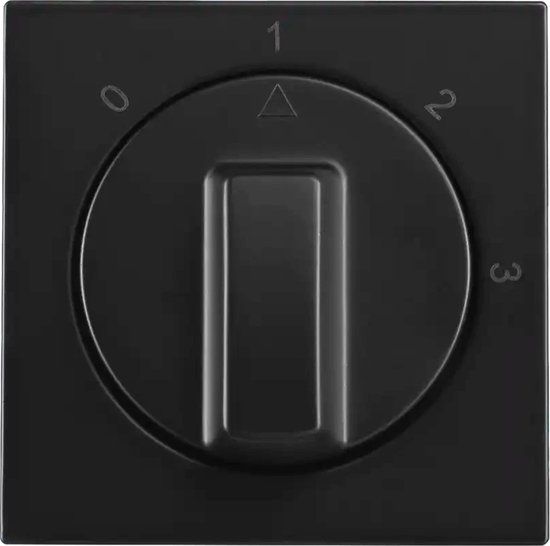 ION Industries Centraalplaat met craaiknop 3-standenschakelaar mat zwart - V1/J1