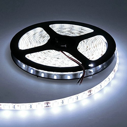 MASUNN 5M Waterdicht Wit/Warm Wit SMD 5630 300 LED Flexibele Strip Tape Licht DC12V-Wit