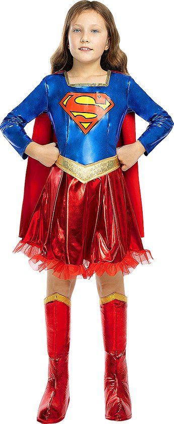 FUNIDELIA Deluxe Supergirl Kostuum voor meisjes - Maat 10-12 jaar