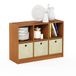 Furinno Basic Boekenkast met 6 vakken en 3 laden, eiken, licht kersen/ivoor, 30,23 x 80,26 x 59,94 cm