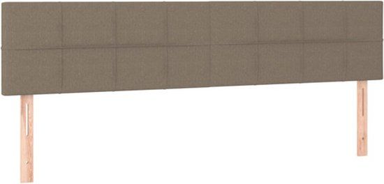 vidaXL Hoofdbord 160x5x78/88 cm stof taupe