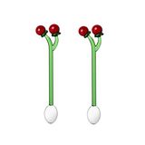 Ichendorf Milano Set van 2 tomatenlepels | Collectie Vegetables | H 15 cm | Borosilicaatglas | Handgemaakt