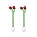 Ichendorf Milano Set van 2 tomatenlepels | Collectie Vegetables | H 15 cm | Borosilicaatglas | Handgemaakt