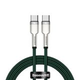 Baseus Cafule Metalen Datakabel USB-C naar USB-C 100W 2m Groen