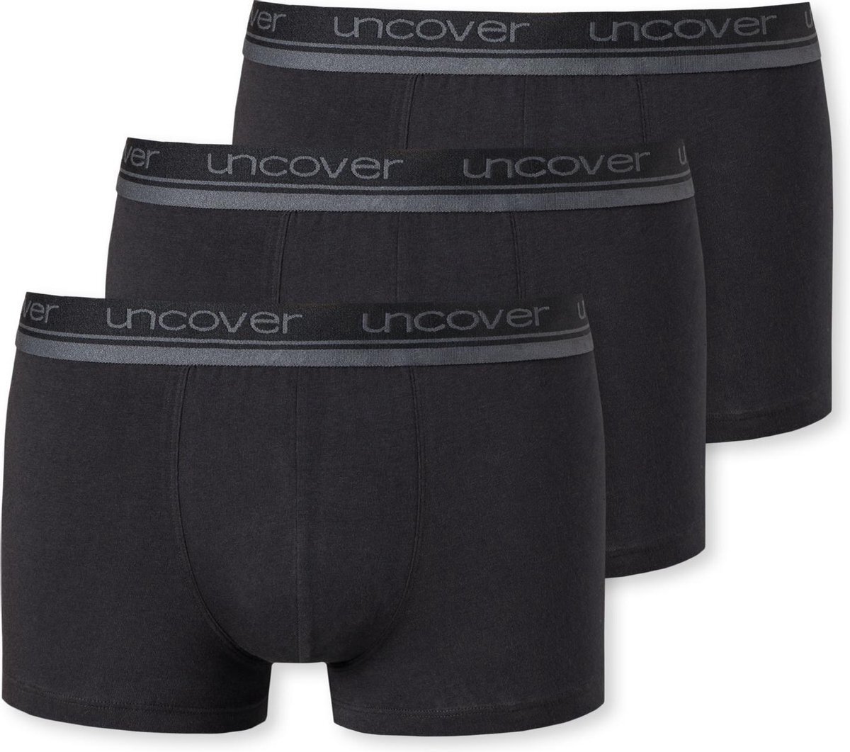 Uncover by Schiesser Schiesser Uncover Heren Shorts - Zwart - 3-Pack - Maat M