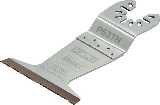 SMART Blades Purple Multitool Zaagblad Bi-metaal - 63x42mm - Invalzaagblad - Oscillerend - Hout, Kunststof, Plastic, Koper, Aluminium, Chroom, Zink