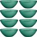 Vivalto Artesania Cerd Vivalto Kommetjes/serveer schaaltjes/soepkommen - 8x - Murano - glas - D15 x H6 cm - groen - Stapelbaar