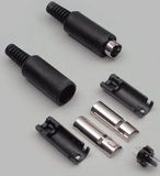 Mini BKL Electronic 0204005 Miniatuur-DIN-connector Stekker, recht Aantal polen: 7 Zwart 1 stuk(s)