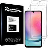 Phonillico® Samsung Galaxy A24 4G Gehard Glas Schermprotector [4 Stuks]