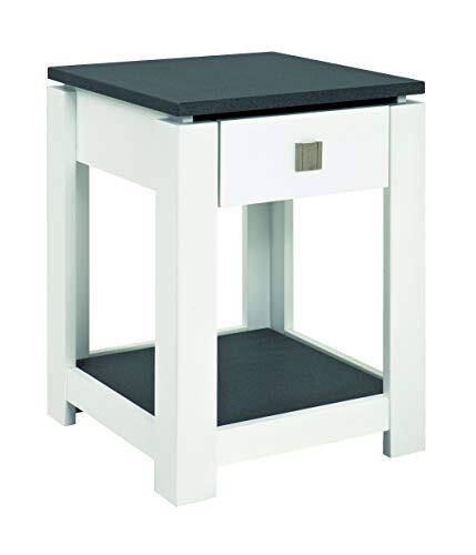 Haku-Möbel Haku Möbel 42566 Console, houtmateriaal, granietlook, wit, 40 x 40 x 55 cm