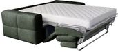 Vente-unique Driezitsslaapbank express in groene teddystof - Slaapoppervlak 140 cm - Matras 20 cm ISSORO