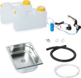 Barwig 230V mini-cuisine, cuisine de camping, unité de cuisine, kit, évier, dimensions 325x265x100mm, convient pour Volkswagen T4 et T6