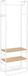 VASAGLE Kapstok, Garderobe, Staande Kapstok, Met Schoenenrek, 58 x 28 x 181 cm, Wit, RVS, Modern