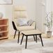 Maison Exclusive - Fauteuil de relaxation avec repose-pieds, tissu crème et similicuir