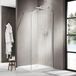 Fortifura Galeria Inloopdouche - 100x200cm - afgeronde glaswand - rechts - ribbel glas - wandarm - mat wit