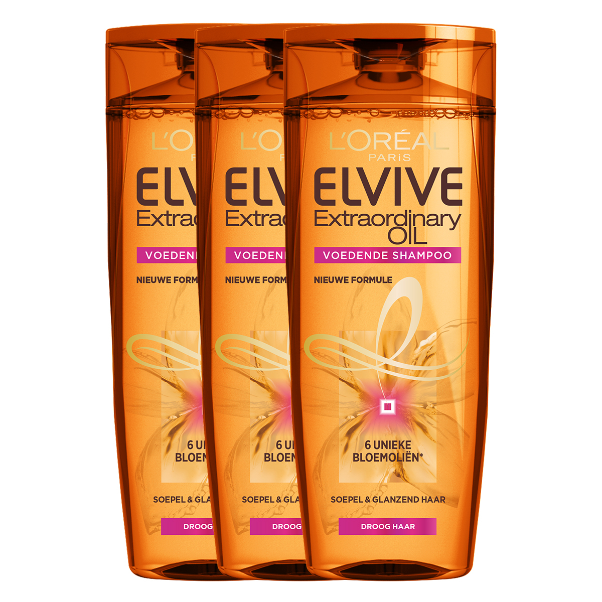 L'Oréal Elvive Extraordinary Oil - 3 stuks Voordeelverpakking - 250 ml - Shampoo